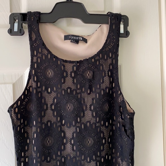 2/$20 Fitted black flowery dress - Picture 2 of 5